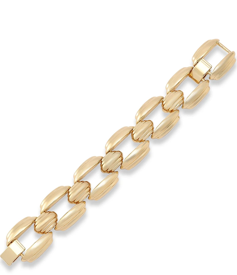 Robert Lee Morris Soho Ribbed Chain Link Line Bracelet