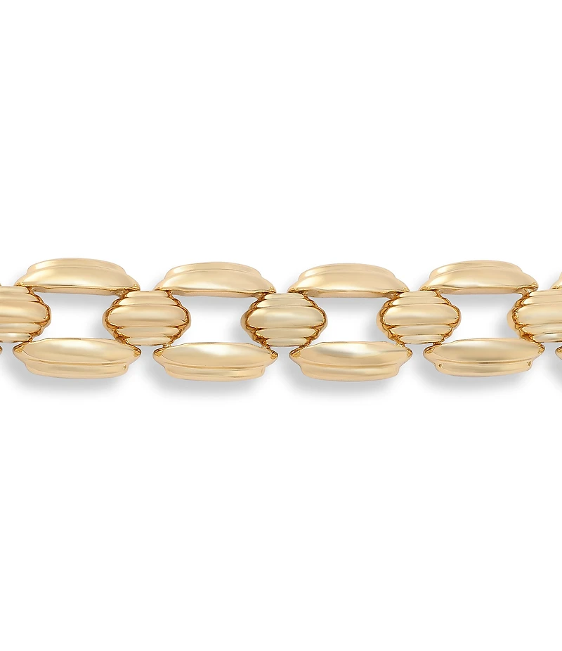 Robert Lee Morris Soho Ribbed Chain Link Line Bracelet