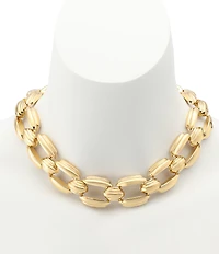 Robert Lee Morris Soho Ribbed Statement Chain Collar Necklace