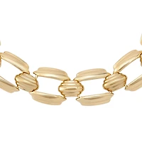 Robert Lee Morris Soho Ribbed Statement Chain Collar Necklace