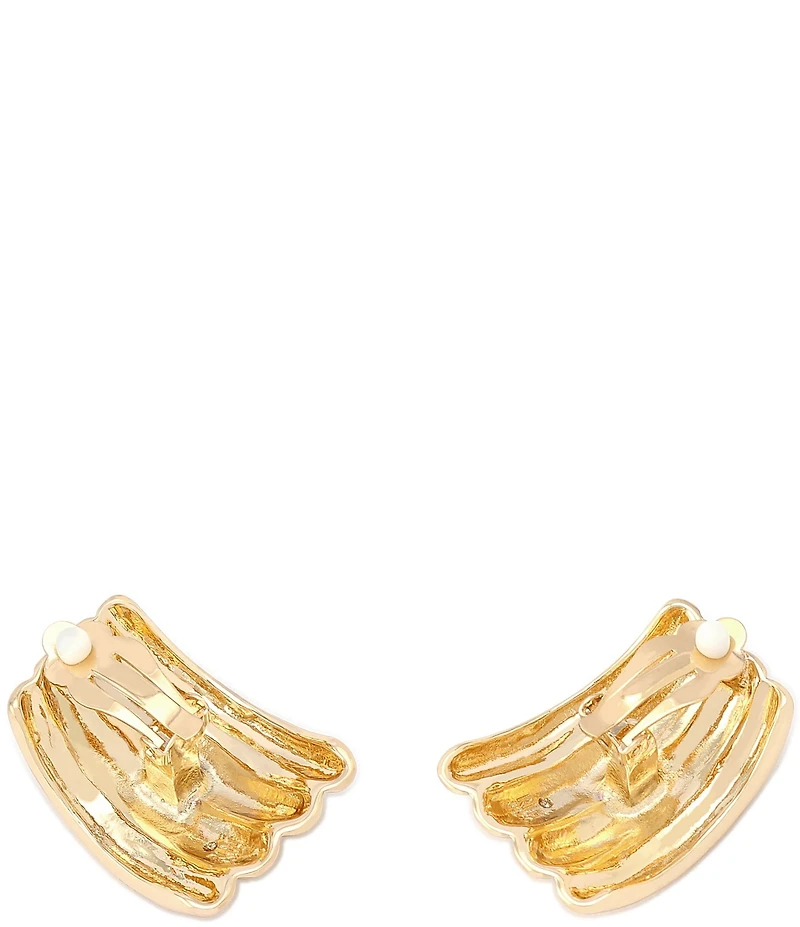 Robert Lee Morris Soho Ribbed Tube Clip Earrings