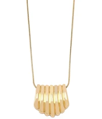 Robert Lee Morris Soho Ribbed Tube Short Pendant Necklace