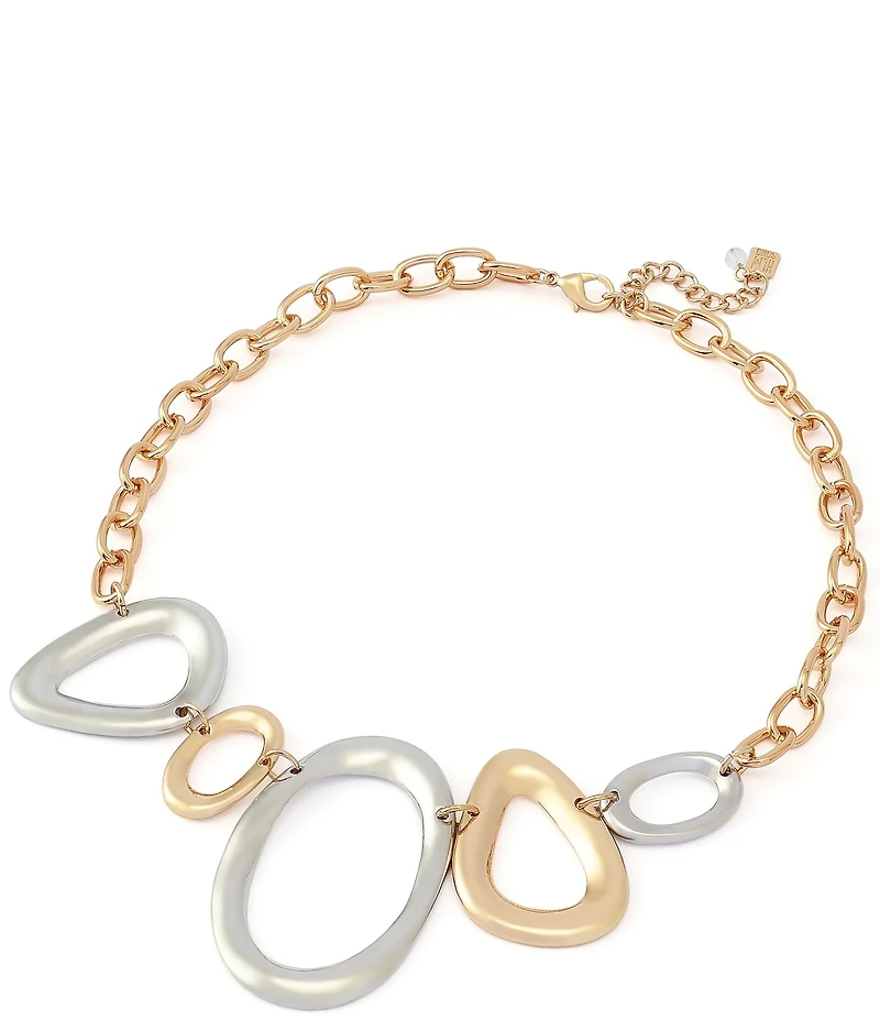 Robert Lee Morris Soho Sculpted Link Bib Collar Necklace