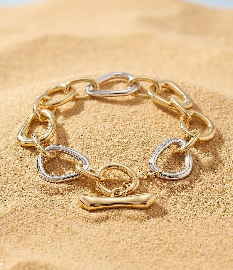Robert Lee Morris Soho Sculpted Link Line Bracelet