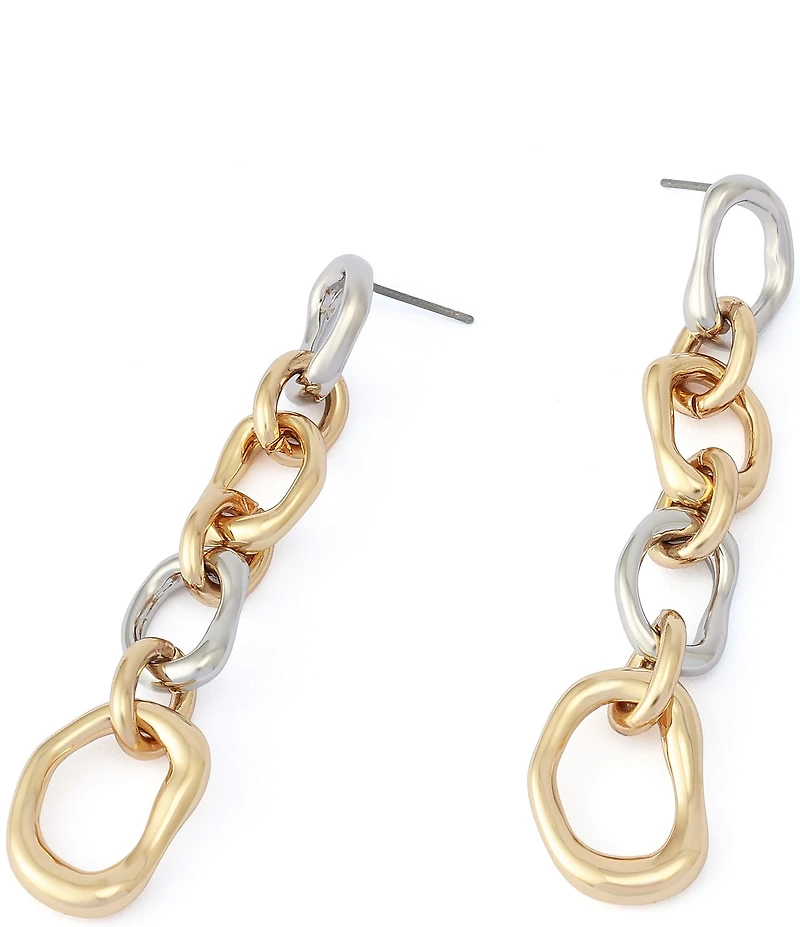 Robert Lee Morris Soho Sculpted Link Linear Earrings