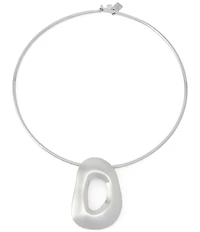 Robert Lee Morris Soho Sculpted Link Pendant Wire Collar Necklace