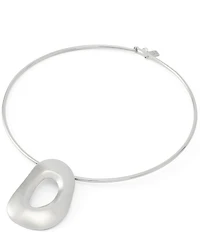 Robert Lee Morris Soho Sculpted Link Pendant Wire Collar Necklace