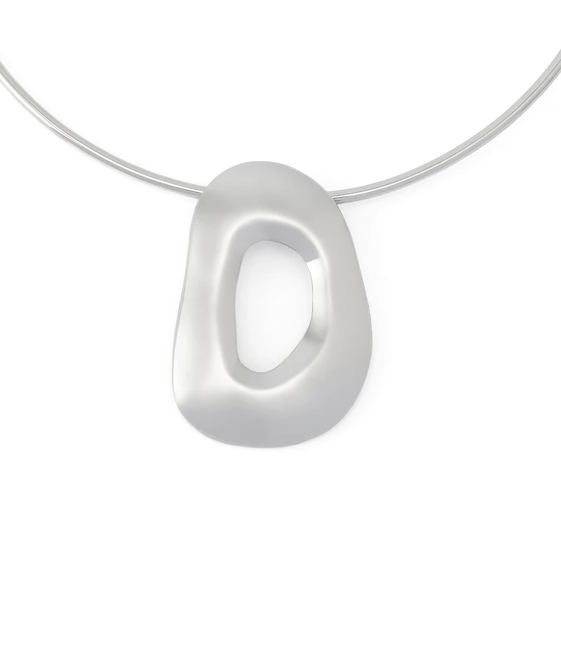 Robert Lee Morris Soho Sculpted Link Pendant Wire Collar Necklace