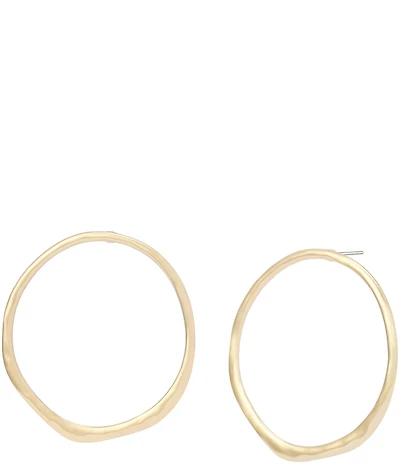 Robert Lee Morris Soho Sculpted Medium Circle Hoop Earrings