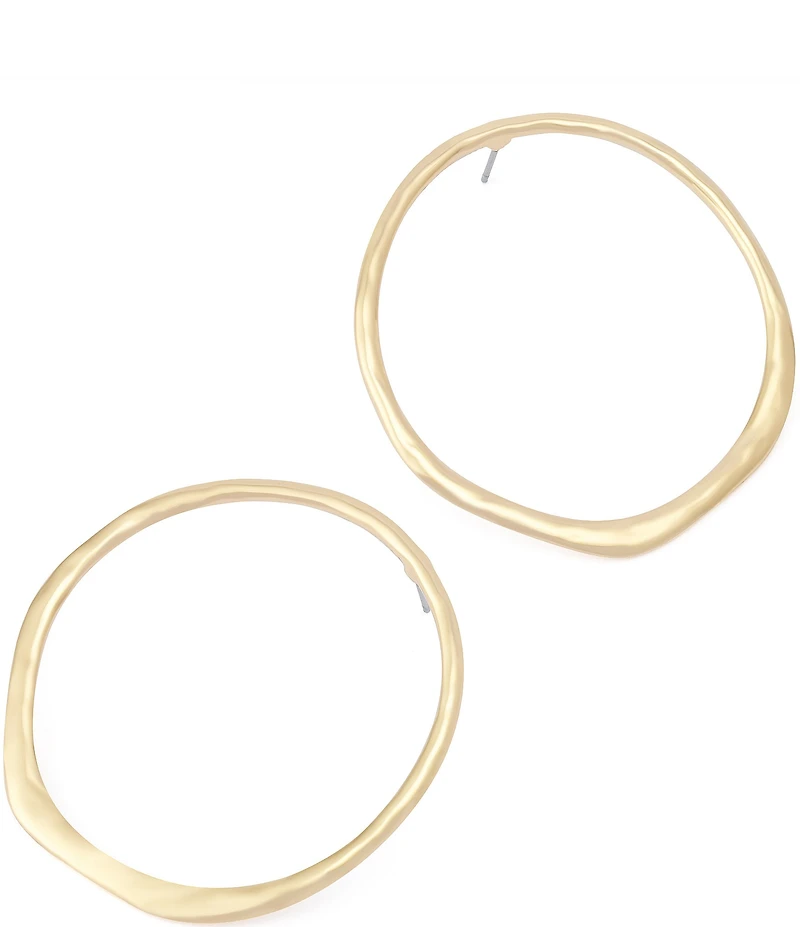 Robert Lee Morris Soho Sculpted Medium Circle Hoop Earrings