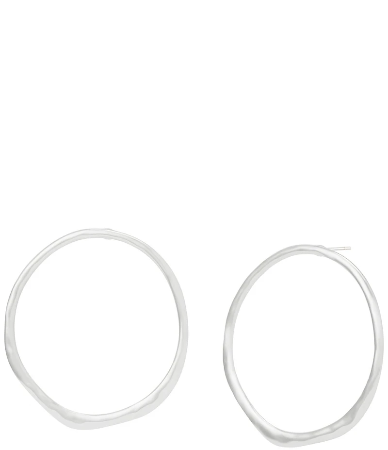Robert Lee Morris Soho Sculpted Medium Circle Hoop Earrings