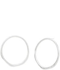 Robert Lee Morris Soho Sculpted Medium Circle Hoop Earrings
