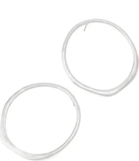 Robert Lee Morris Soho Sculpted Medium Circle Hoop Earrings