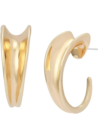 Robert Lee Morris Soho Chunky Sculpted Medium Hoop Earrings