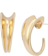 Robert Lee Morris Soho Chunky Sculpted Medium Hoop Earrings