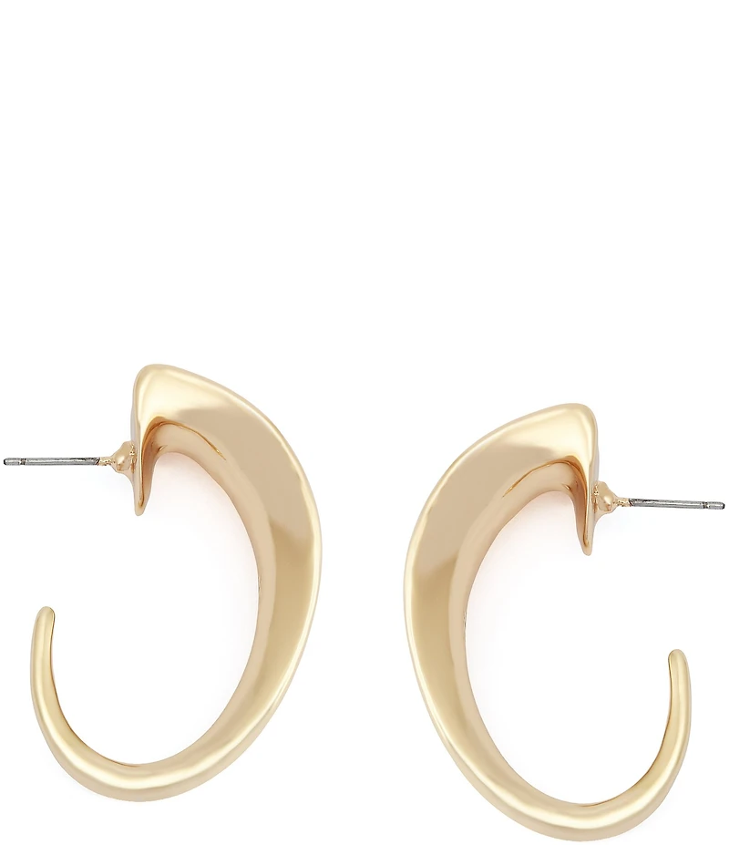 Robert Lee Morris Soho Chunky Sculpted Medium Hoop Earrings