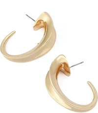 Robert Lee Morris Soho Chunky Sculpted Medium Hoop Earrings