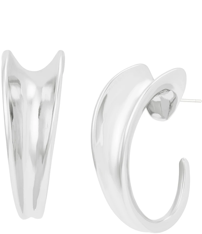 Robert Lee Morris Soho Chunky Sculpted Medium Hoop Earrings