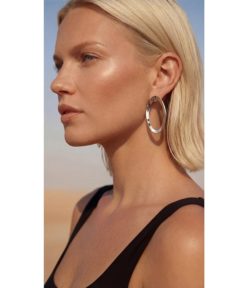 Robert Lee Morris Soho Sculpted Small Circle Hoop Earrings