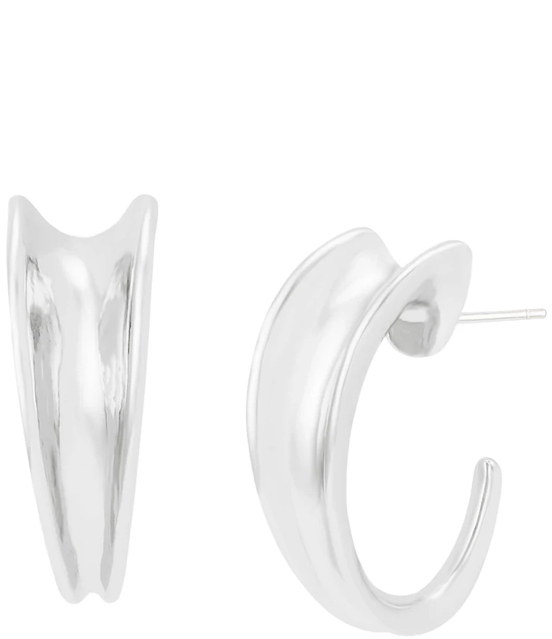 Robert Lee Morris Soho Chunky Sculpted Small Hoop Earrings