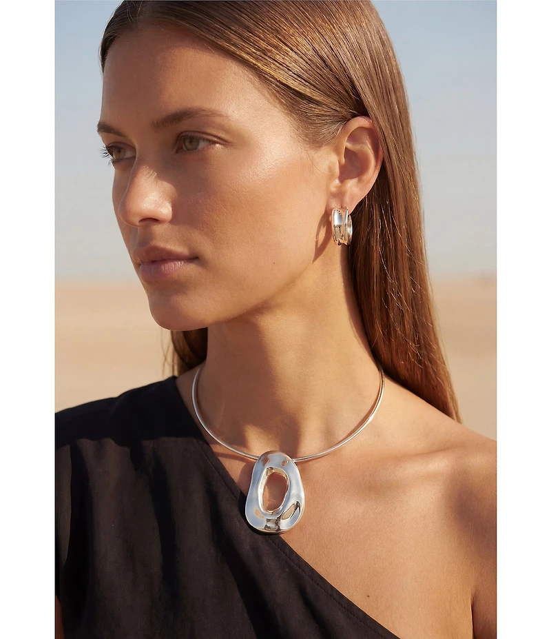Robert Lee Morris Soho Chunky Sculpted Hoop Earrings