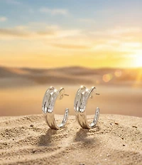 Robert Lee Morris Soho Chunky Sculpted Hoop Earrings
