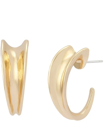Robert Lee Morris Soho Chunky Sculpted Small Hoop Earrings