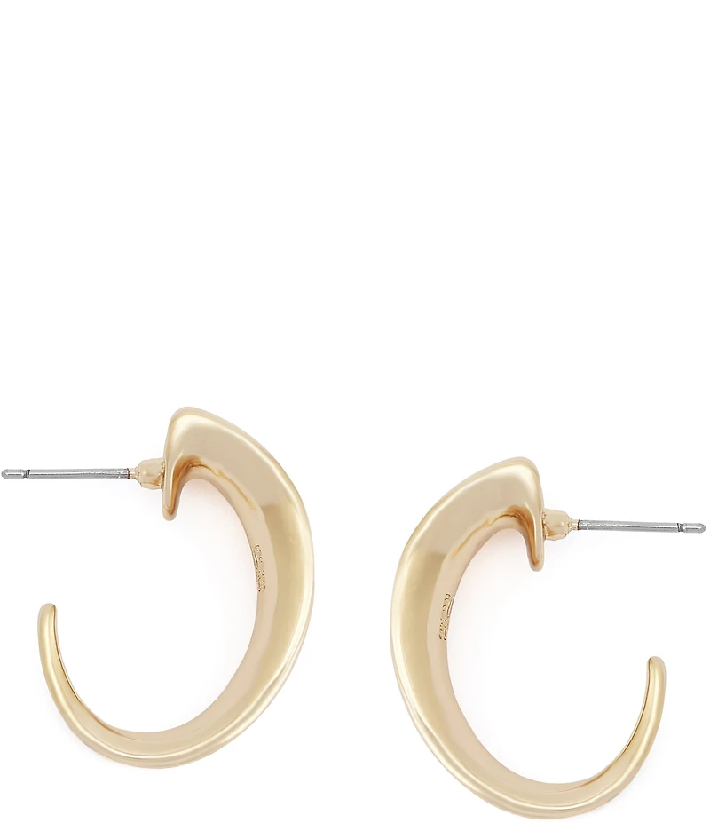 Robert Lee Morris Soho Chunky Sculpted Small Hoop Earrings