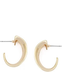Robert Lee Morris Soho Chunky Sculpted Small Hoop Earrings