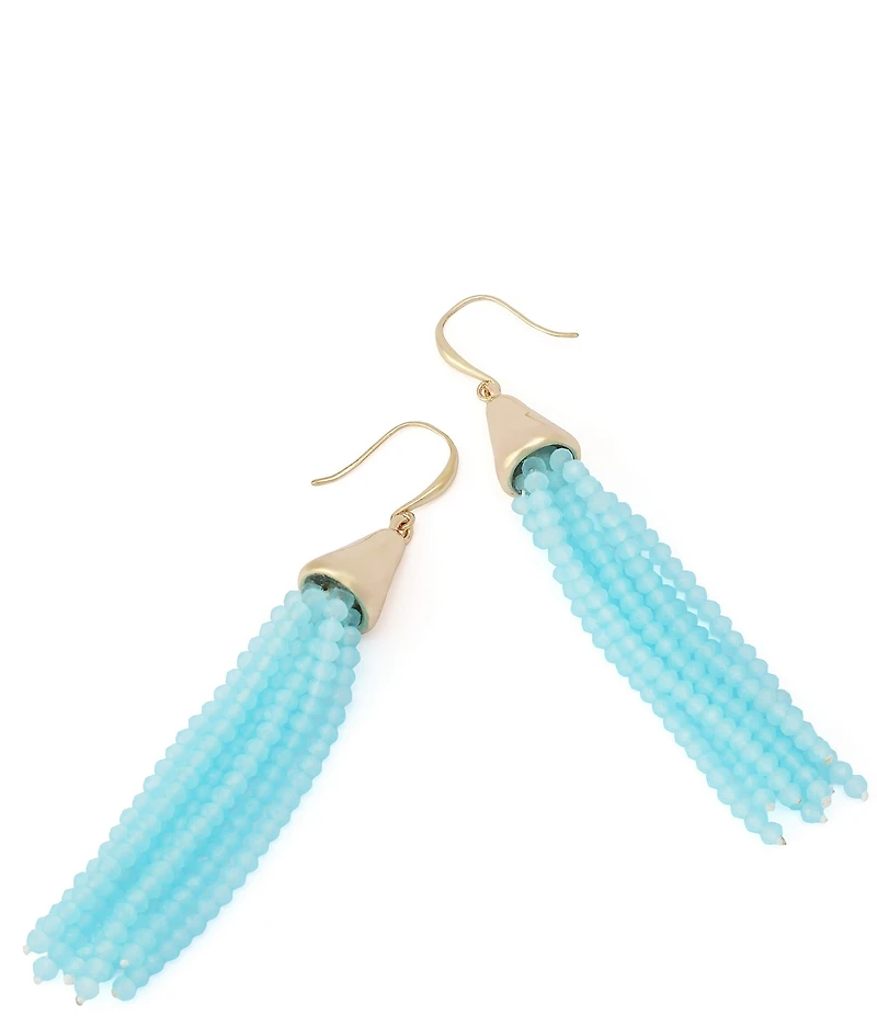 Robert Lee Morris Soho Seed Bead Fringe Drop Earrings