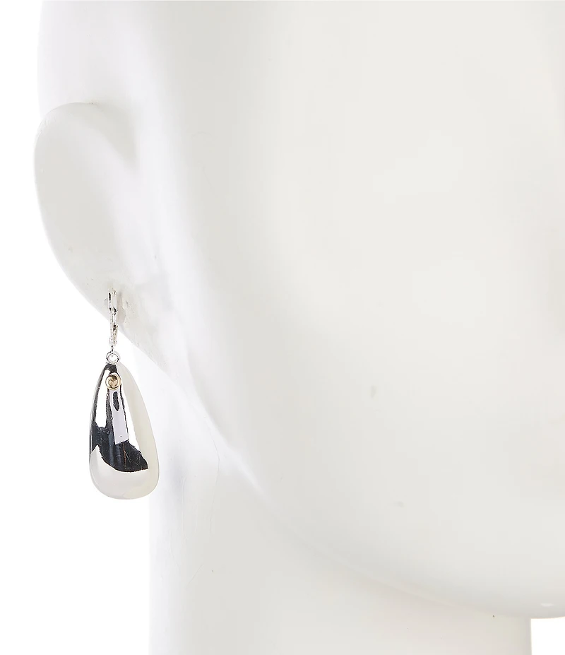 Robert Lee Morris Soho Leaf Molten Drop Earrings