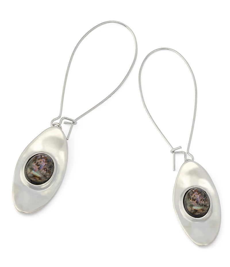 Robert Lee Morris Soho Textured Abalone Dangle Drop Earrings