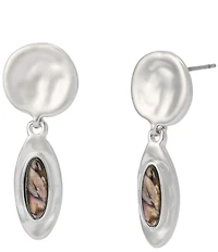 Robert Lee Morris Soho Textured Abalone Drop Earrings