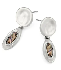 Robert Lee Morris Soho Textured Abalone Drop Earrings
