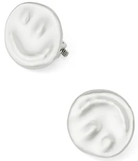 Robert Lee Morris Soho Textured Disc Clip Stud Earrings