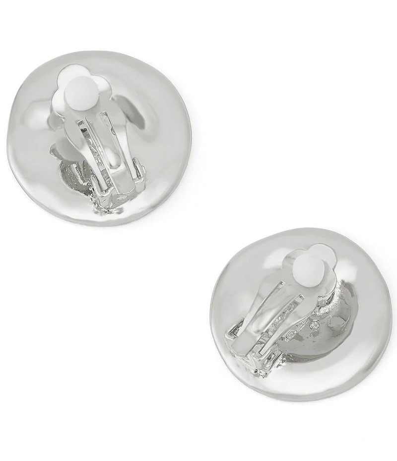 Robert Lee Morris Soho Textured Disc Clip Stud Earrings