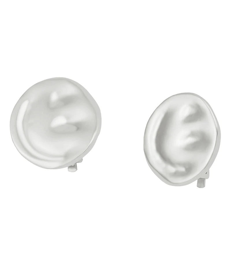 Robert Lee Morris Soho Textured Disc Clip Stud Earrings