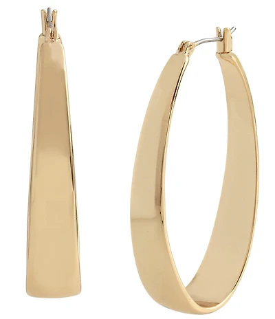 Robert Lee Morris Soho Thick Oval Hoop Earrings