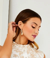 Robert Lee Morris Soho Thick Oval Hoop Earrings