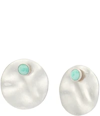 Robert Lee Morris Soho Turquoise Disc Front Back Earrings