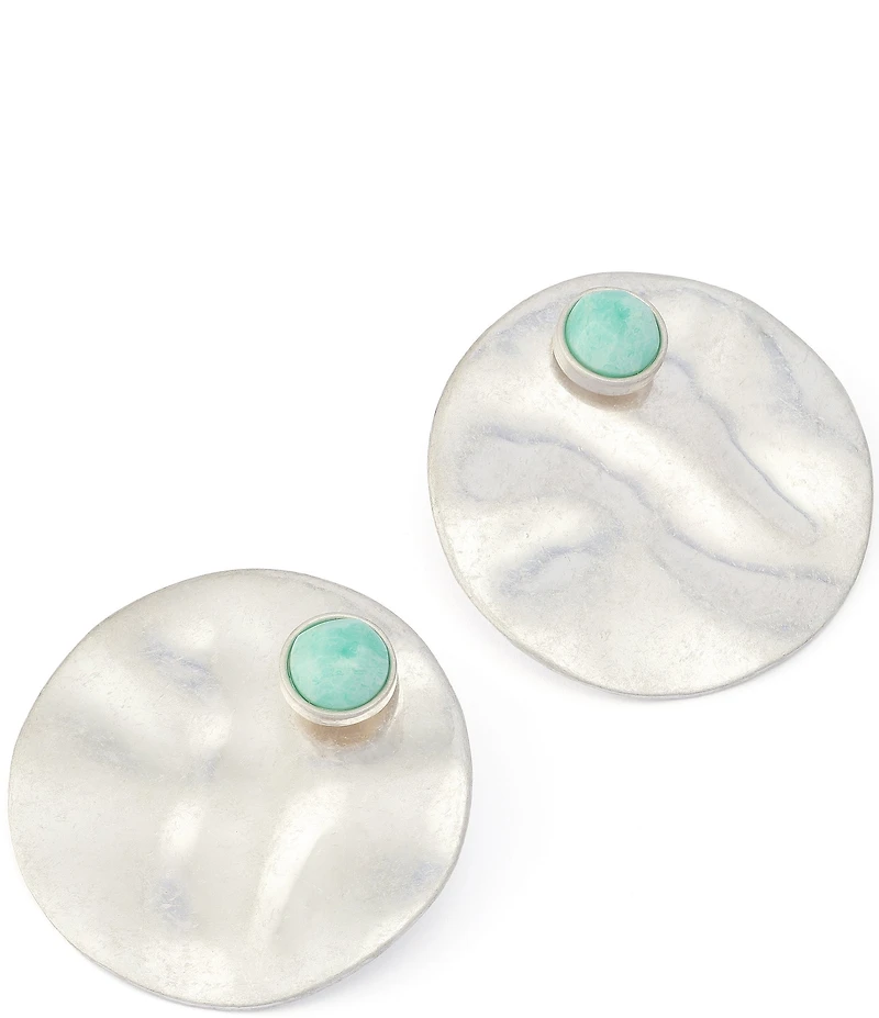 Robert Lee Morris Soho Turquoise Disc Front Back Earrings