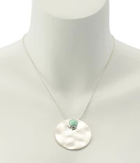 Robert Lee Morris Soho Turquoise Disc Short Statement Pendant Necklace