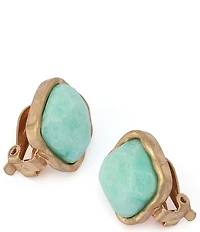 Robert Lee Morris Soho Turquoise Stone Clip-On Earrings