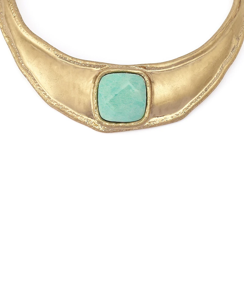 Robert Lee Morris Soho Turquoise Stone Collar Necklace