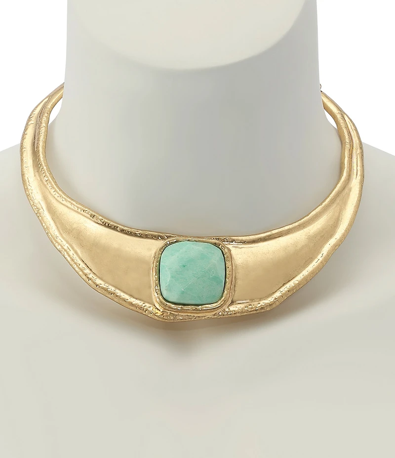 Robert Lee Morris Soho Turquoise Stone Collar Necklace