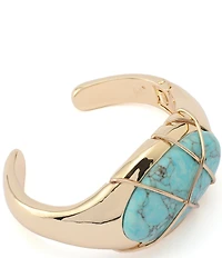 Robert Lee Morris Soho Turquoise Stone Cuff Bracelet