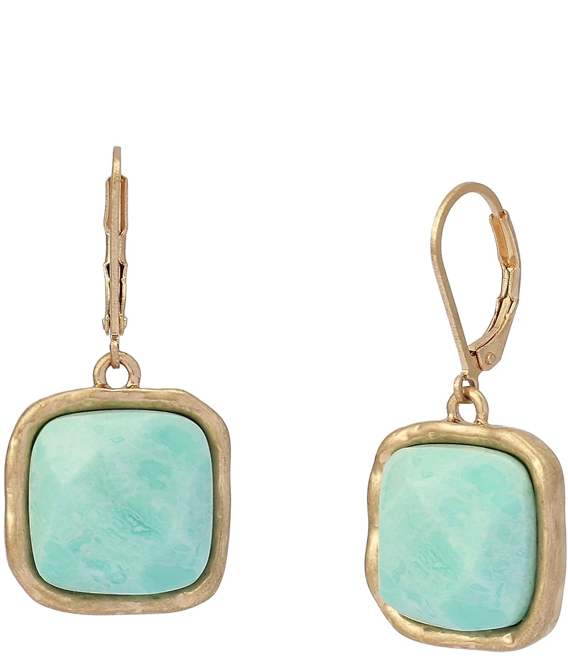 Robert Lee Morris Soho Turquoise Stone Drop Earrings
