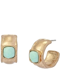 Robert Lee Morris Soho Turquoise Stone Huggie Earrings