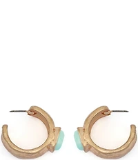 Robert Lee Morris Soho Turquoise Stone Huggie Earrings