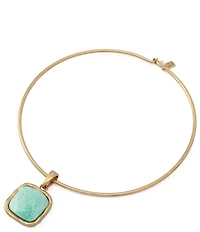 Robert Lee Morris Soho Turquoise Stone Short Pendant Necklace